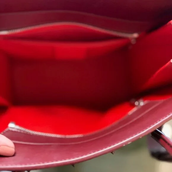 Christian Louboutin Paloma Studded Medium Bag Bordeaux Excellent Condition - Picture 10 of 14